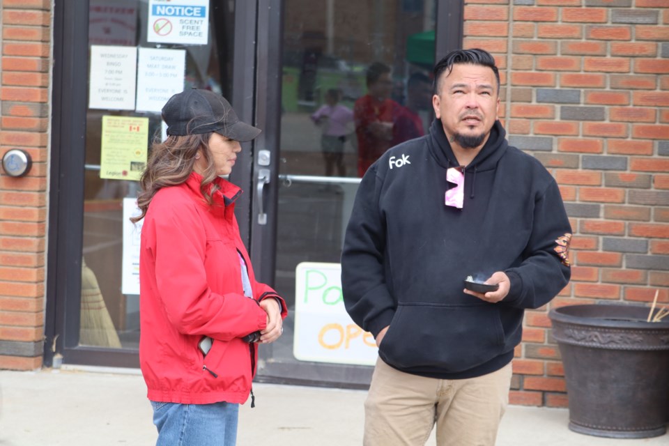 Steve Ochiese, an Indigenous cultural connector from the Bent Arrow Traditional Healing Society blesses the Westlock Cultural Connects festival.
