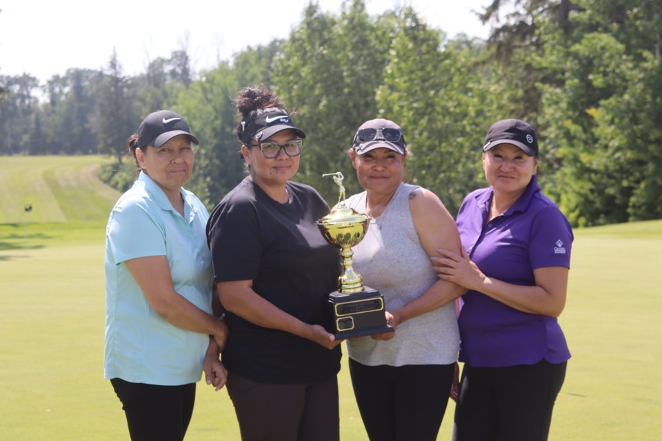 Wanda Arcand, Anita Arcand, Marsha Arcand and Shelley Courteorielle were the winners of the Westlock Golf Club ladies scramble tournament on July 5 with a score of 67.