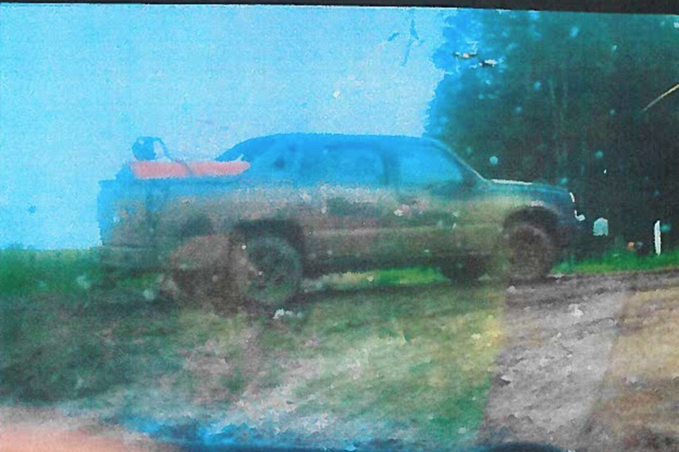 These two vehicles were recently spotted at a well site near Tiger Lily on July 9. One of the vehicles, a black or dark gray Chevy Avalanche, was also involved in a fuel theft in the Dunstable area. The Barrhead RCMP are asking for the public's assistance in locating these vehicles or their occupants. If you have any helpful information, contact the detachment at (780) 674-2696.