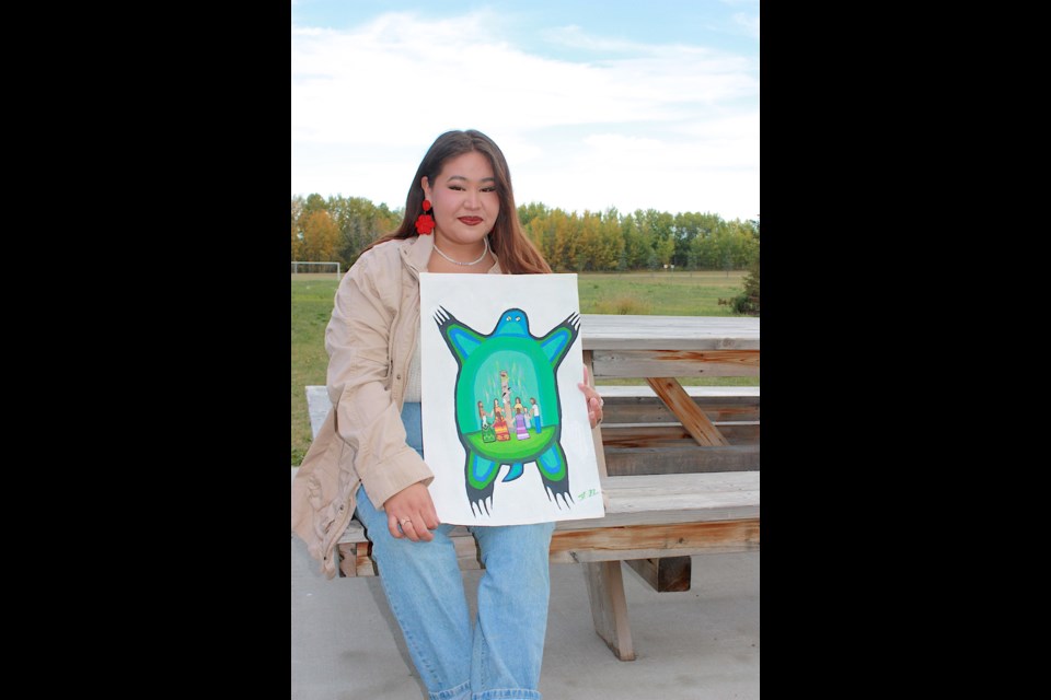 Former Smith School and Edwin Parr Composite School student Tara Cardinal’s design will be seen on orange shirts throughout the region as part of Canada’s National Day for Truth and Reconciliation Sept. 30.