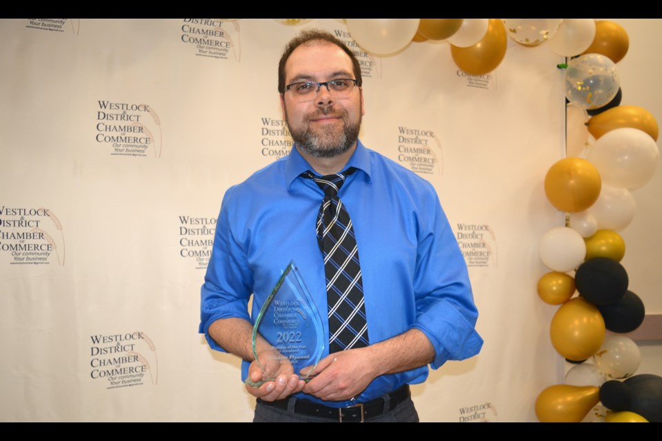 Joel Messmer accepted the award on behalf of Windsor Plywood for Business of the Year (1-10 employees).
