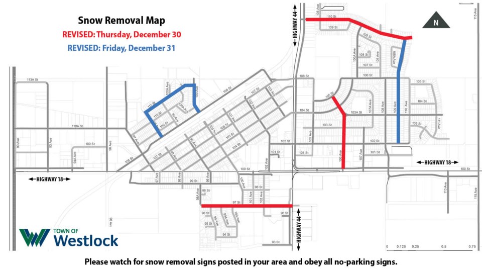 WES - snow map Dec. 30-31