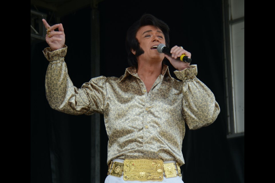 The 15th Blue Suede Festival packed the Westlock and District Agricultural Society grounds July 28-30 and featured 13 Elvis tribute artists. This Elvis tribute artist, Corny Rempel, hails from Steinbach, Man., and was crowned the Elvis Gospel Champion at the 2015 Collingwood Elvis Festival in Ontario and was grand champion of the 2017 Penticton Elvis Festival. 