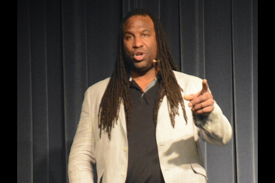 Edmonton Oilers’ fan favourite Georges Laraque was the featured speaker at this year’s Soul Sisters Memorial Foundation’s Sports Night held at the Westlock and District Community Hall Feb. 24.