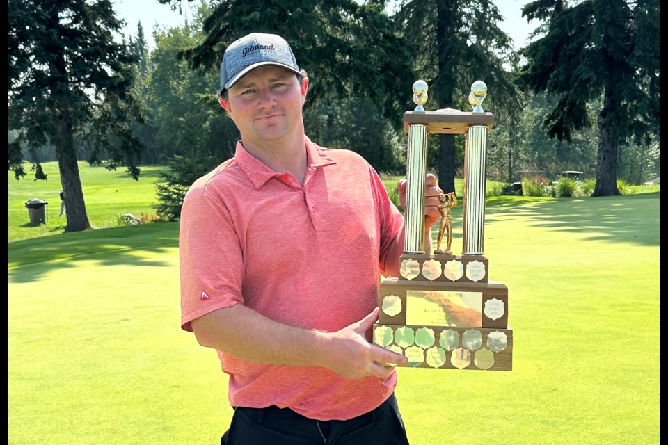 Slave Lake's Chad Caron claimed the Westlock Golf Club’s Men’s Open title Aug. 6 on the third hole of a four-hole playoff between himself and Jadan Patel — the pair shot identical scores of 152 at the 36-hole event.