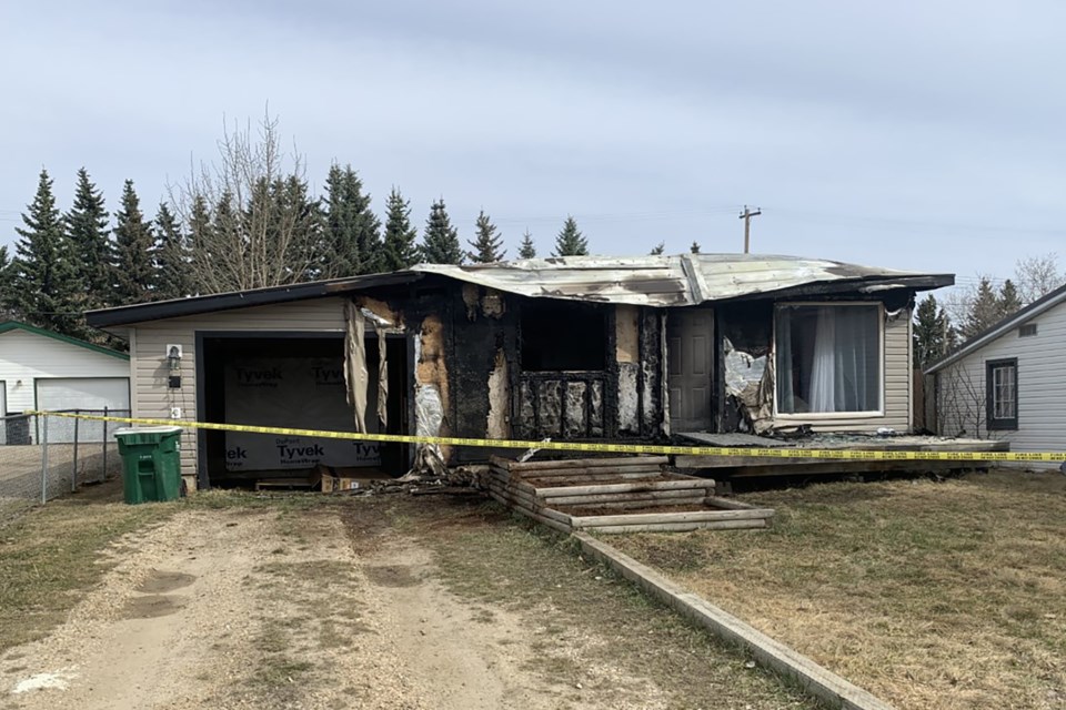 A home in Pickardville caught fire April 29 around 3 a.m. John Biro, manager of protective services with Westlock County, says the fire originated outside the home. George Blais/Westlock News