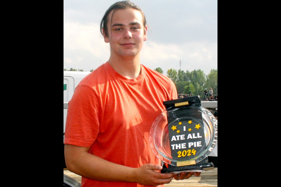 Asher Webber of Clyde won the pie eating contest. The winners from about six different rounds faced off for one last pie eating contest to determine the overall winner. 