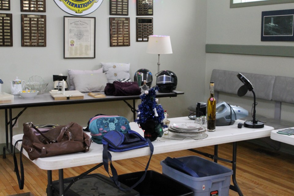 One of the tables at the Vimy Wide Garage Sale on Saturday, June 14. 