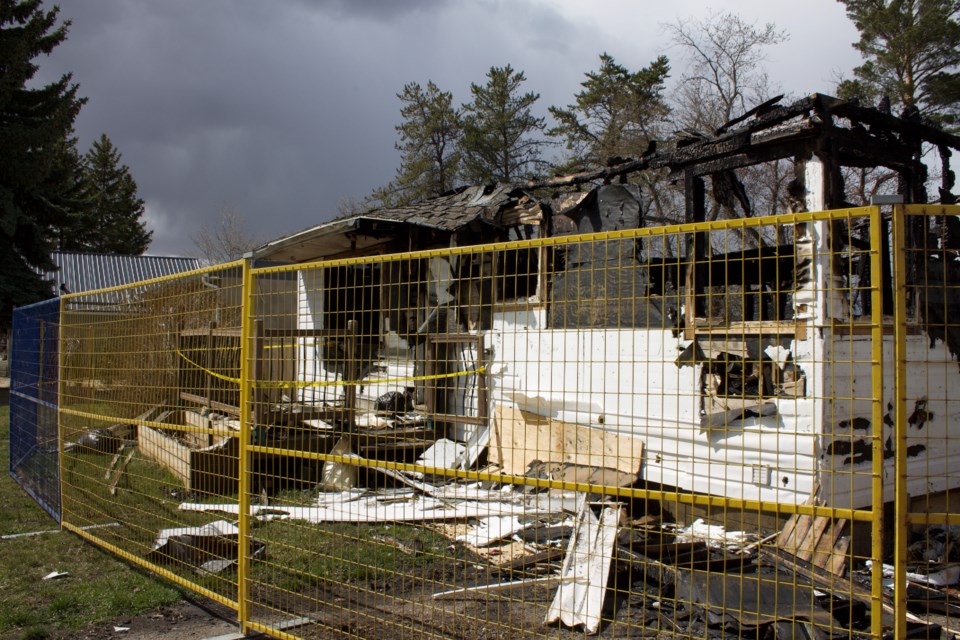 Aftermath of 107 house fire on April 23, 2025 at 6 a.m. 