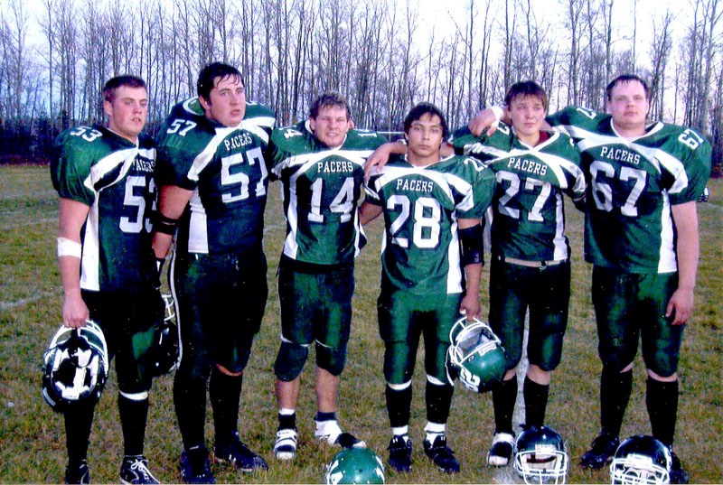 (l-r) The Pacers&#8217; senior players Mat Smith, Pearson Burden, Tyler Wildfong, Jessie Snow, Cole Griffiths and Andrew Heatherington.