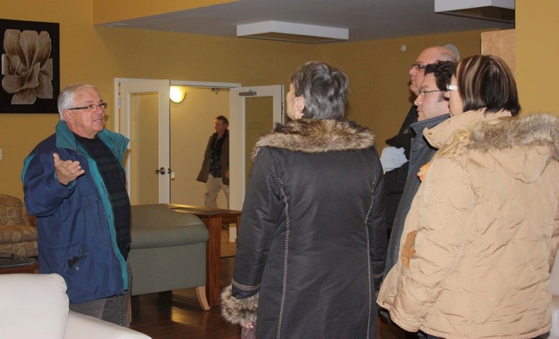 Lionel Cherniwchan (l) gives members of the town council a tour of the modern Pleasant Lodge facility ahead of the residents highly anticipated arrival.