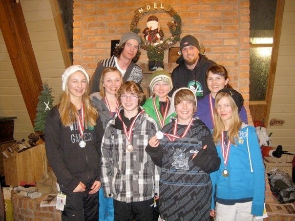 The Tawatinaw Valley Freeriders had a great season, including a successful trip (11 medals won) to a competition hosted by the Northern Extreme Freestyle Ski Club at Nitehawk 