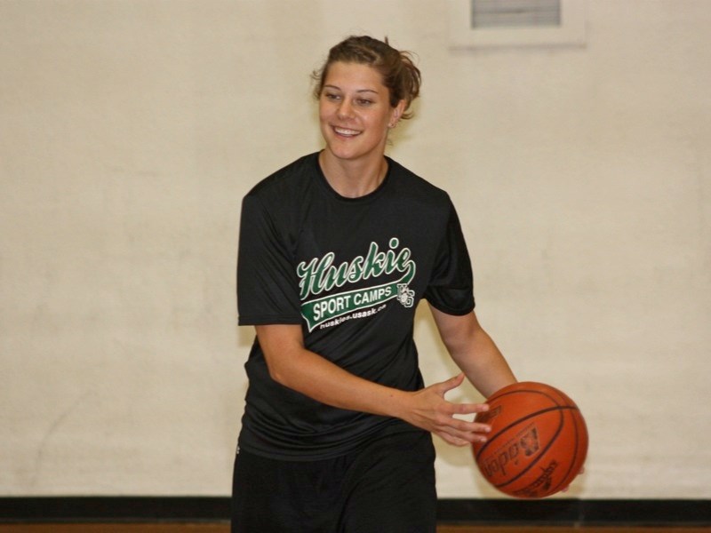 Marci Kiselyk enjoyed teaching the finer points of basketball at her camp last week.