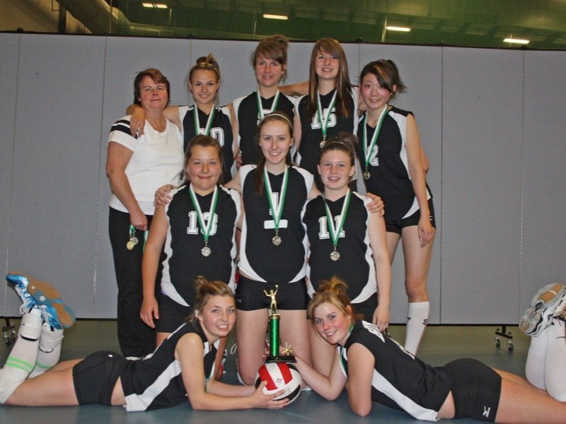 Edwin Parr Composite played host to a senior high volleyball tournament last Friday and Saturday. The Boyle girls team won gold, defeating EPC in the finals. (top row, l-r)