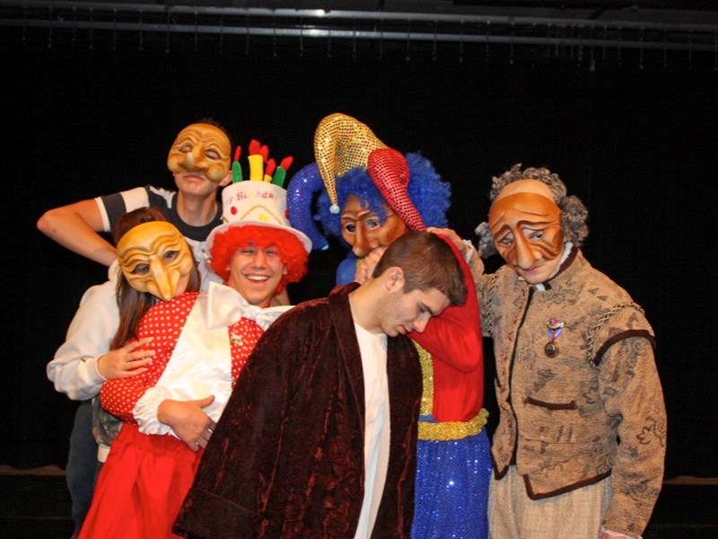 Students from Edwin Parr Composite will present &#8220;The Love For Three Oranges &#8221; at the Nancy Appleby Theatre Nov. 24-26. The colorful cast includes (l-r) Meghan