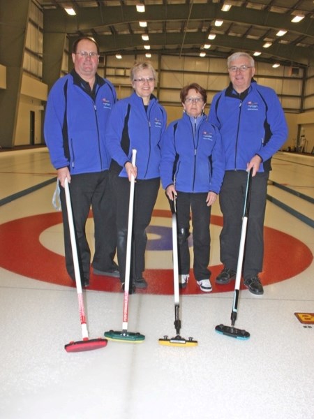 The Athabasca Curling Club held its annual Mixed Bonspiel last weekend. Winning the &#8216;A&#8217; championship was the team of skip Dennis Saby, 3rd Cathie Creaser, lead