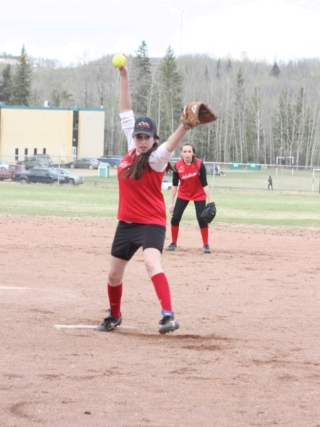 Athabasca&#8217;s Bantam girls softball team was in action for their first home game of the season at Jubilee Ball Park last Thursday. They played a tight game with Barrhead, 