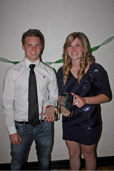 EPC&#8217;s athletes were recognized at the school&#8217;s athletic banquet last week. Grade 12 athletes of the year Ben Shopland and Katelyn Crest.