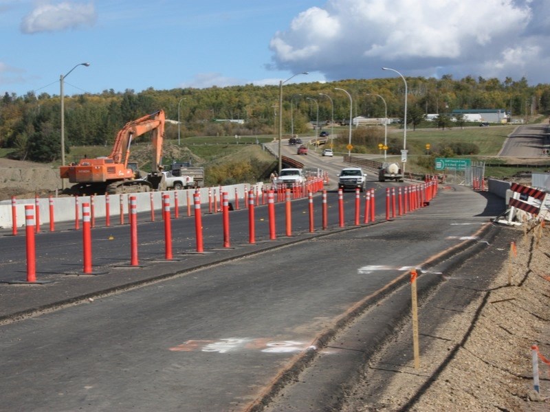 The new bridge over the Tawatinaw River has been opened in Athabasca.