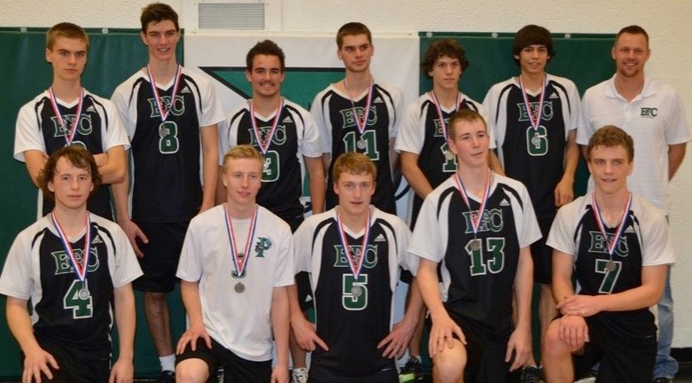 Edwin Parr Composite&#8217;s senior boys volleyball team overcame nerves and a slow start at the zone competition last weekend to win silver and advance to provincials. The