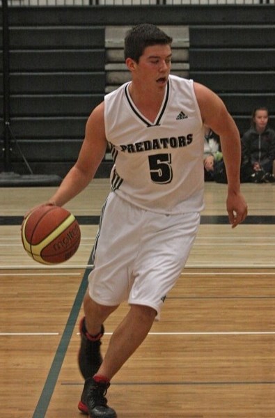 EPC&#8217;s senior boys and girls basketball teams were in action against Barrhead last week. Michael Pieroway heads up the court.