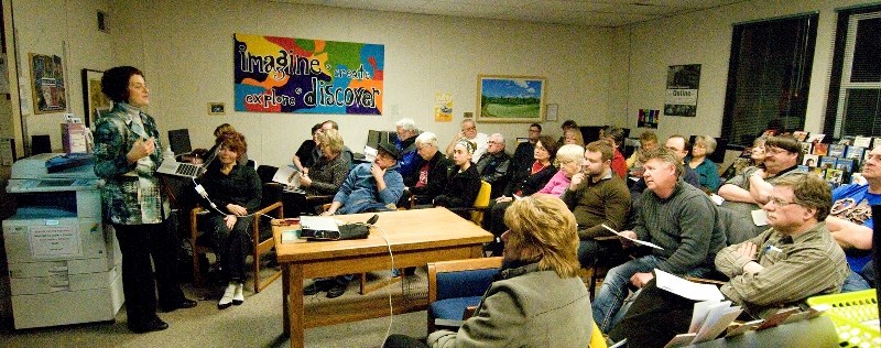 Approximately 50 people came out to an information session on a new library last week.