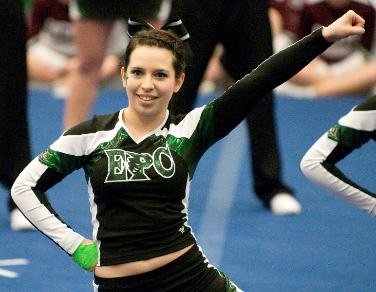 Local cheerleaders were in fine form at EPC Cheerfest on the weekend. The event welcomed cheer teams from around the province to the Athabasca Regional Multiplex, where they