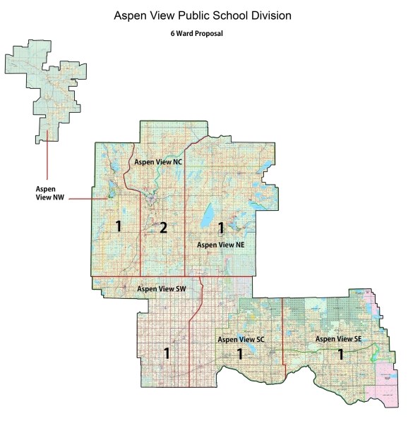 Aspen View&#8217;s proposed six-ward realignment.