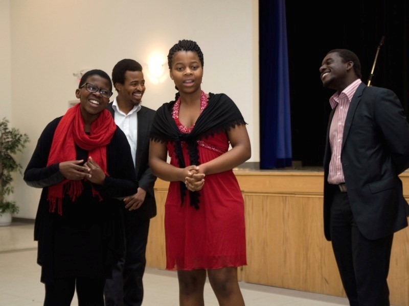 Stand Firm singers performed in Grassland. Rujeko Gundani, Tennyson Ndiraya, Tsitsi Ndiraya and Pride Ncube perform.
