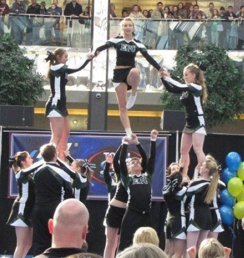 The EPC senior cheer team competes at the Total Spirit Championships at West Edmonton Mall.