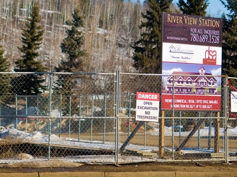 The hole at the corner of 50th Street and 50th Avenue in Athabasca should see some changes in the near future, as construction of River View Station gets underway.