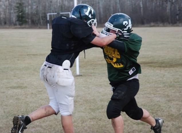 Joe Karayel (left) and Jeremy Major at last year&#8217;s training camp.