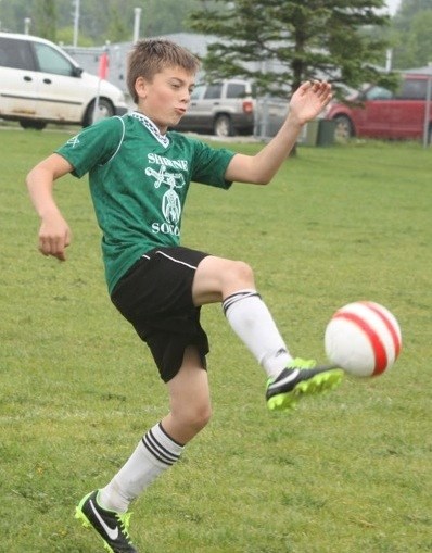 It was a great weekend for soccer in Athabasca, with 47 teams congregating at Whispering Hills Primary School for two days of action. Keegan Martin of the U12 Titans FC team