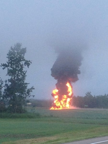 The Highway 63 collision moments after emergency crews arrived.