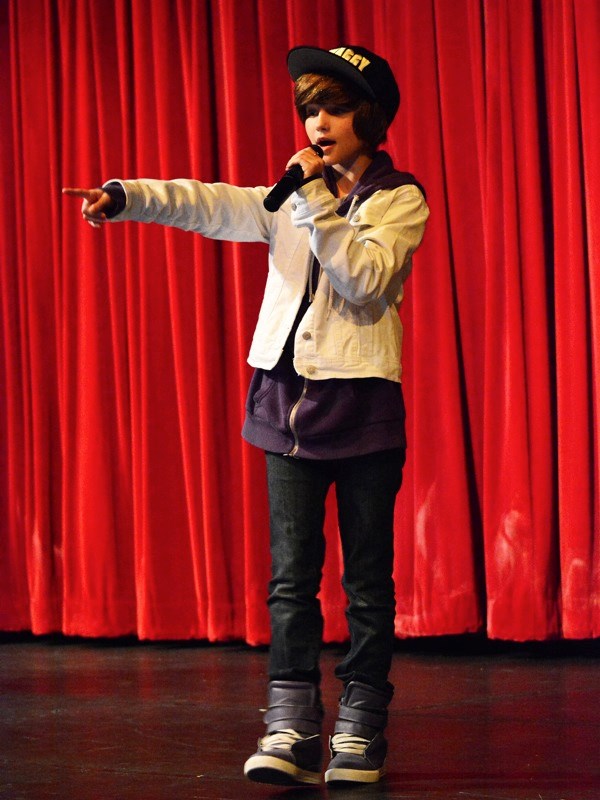 Gracie Flowers channels Canadian pop star Justin Bieber at &#8220;A Musical Tribute to the Funk Brothers: The Sound of Motown. &#8221; The show, which took place at the Nancy 