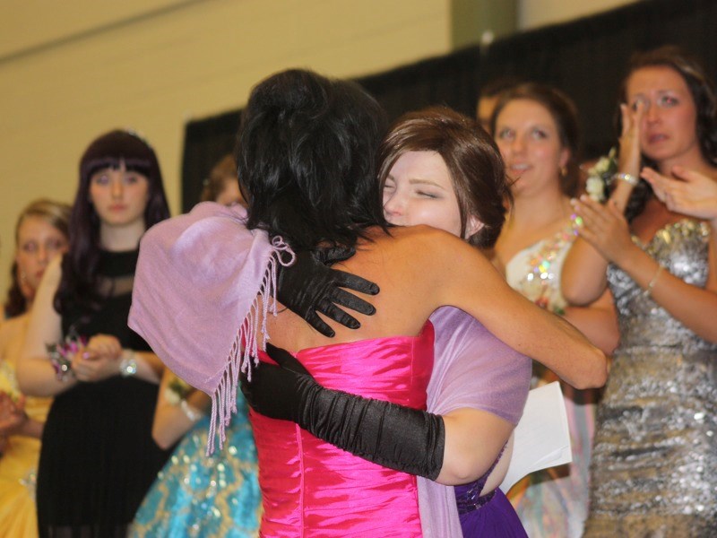 Boyle School and Edwin Parr Composite School sent a total of 145 graduates out into the world on July 6. Madena Reimer, the guest speaker at the EPC ceremony, embraces