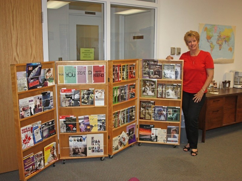 Donna Taylor, literacy coordinator for Words Work, in the literacy society&#8217;s resource room, which is full of engaging reads for learners with varying literacy levels.