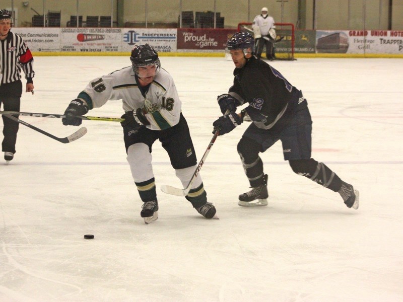 The Aces&#8217; Shaun Kiselyk at last Saturday&#8217;s game against the Drayton Valley Wildcats.