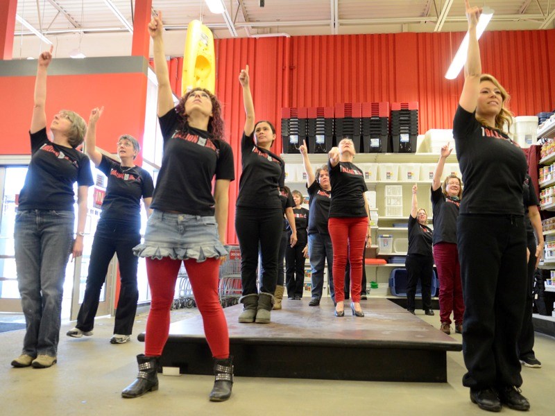 Athabascans joined a worldwide movement to end violence against women, &#8220;One Billion Rising for Justice, &#8221; on Feb. 14. A dozen or so local women performed a dance