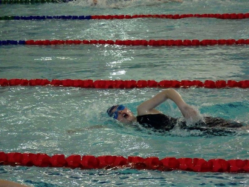 Taylor Sheppard, 9, swims in one of the first meets the Athabasca Rapids Swim Club competed in in Edmonton.