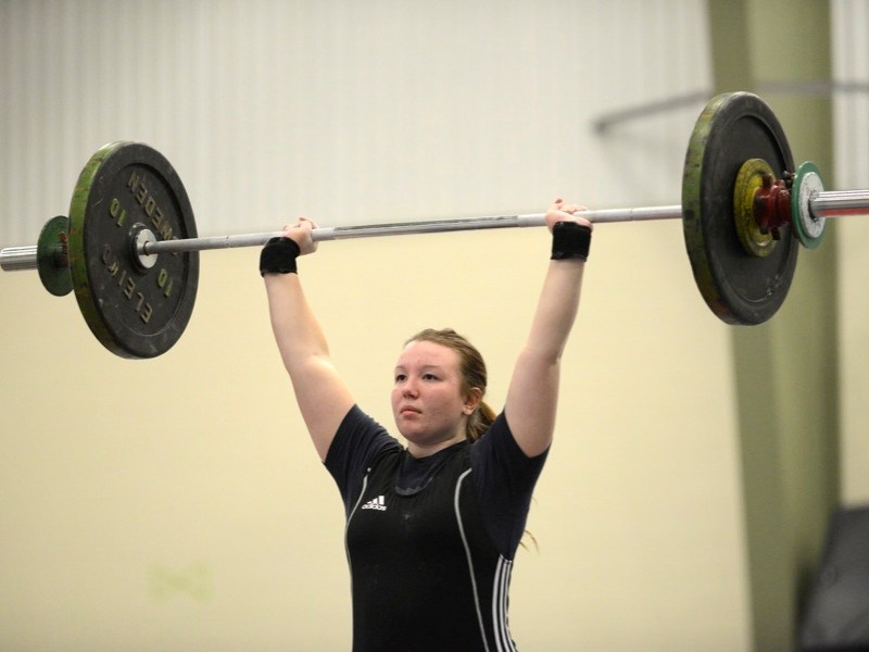 Jessica McKenna, a Grade 12 student at Edwin Parr Composite, plans to continue her affiliation with the Athabasca Weightlifting Club while attending university in B.C. in the 