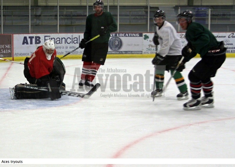 A number of players were at Aces practice at the Athabasca Multiplex last week looking to make the senior hockey squad. There were also many players that haven&#8217;t been