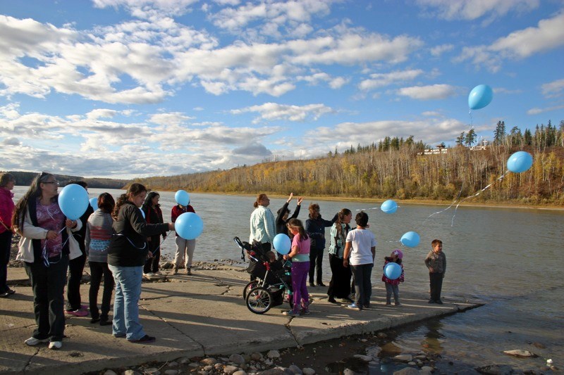 Men, women and children took part in the annual Sisters in Spirit walk on Saturday calling for a larger voice to honour the memory of all of the missing and murdered