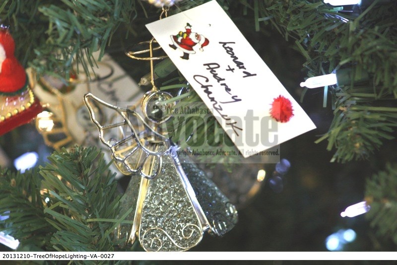 For a specified donation, an ornament like this one with the name of the donor, will decorate the tree that will be placed inside the lobby of the Boyle Healthcare Centre to