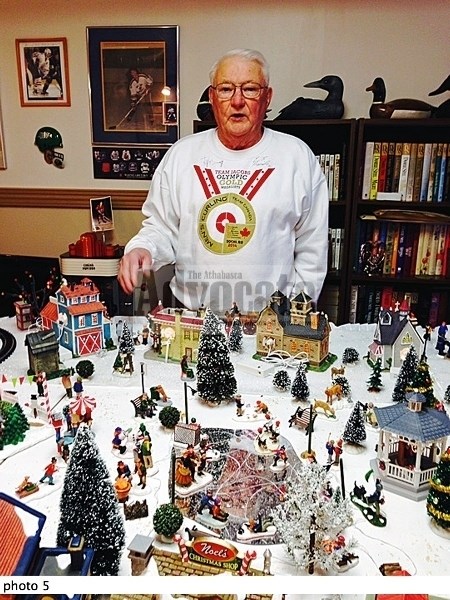 Bob Clark, mayor of the Village of Boyle, shows off the village that has taken over a good portion of his home, just aa any proud mayor would.