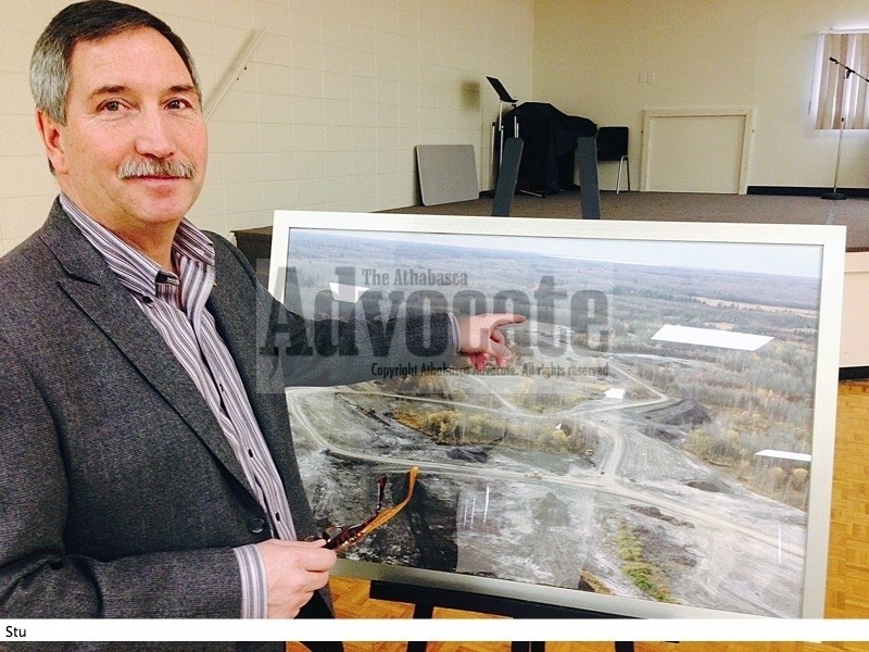 Stu Leitch, director of Portage College&#8217;s Faculty of Trades, Technology and Continuing Education points out where the post-secondary institution is looking to place its 