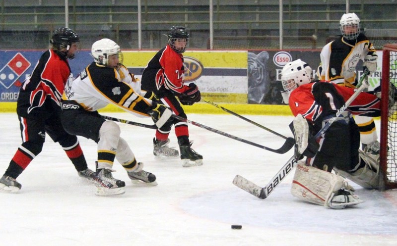Kelsie Martin goes in strong for the rebound during the Predators game last Thursday.