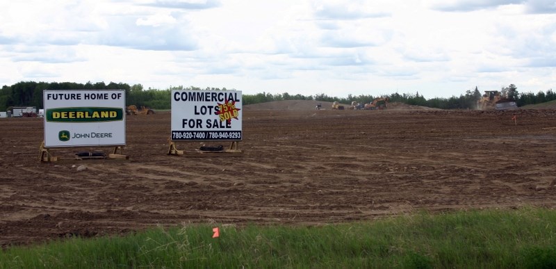 Construction has started recently at the future site of the landing park development.