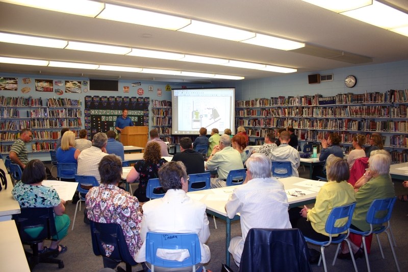 Around 60 Athabasca and area residents came out to hear about the new school.