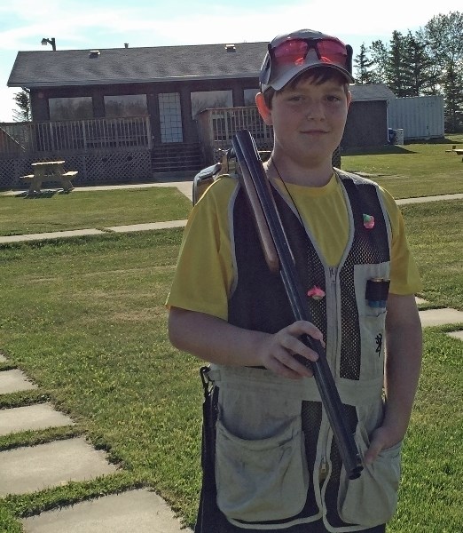 Niklas Tebb, 13, will be in Brandon, Manitoba later this week for the Canadian Trapshooting Championships.